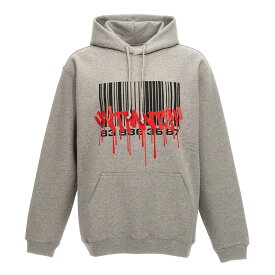 【本日5の付く日ポイント4倍!!】 VTMNTS ヴェトモン グレー Gray 'Graffiti Big Barcode' hoodie トレーナー メンズ 秋冬2023 VL18HD300GGREYMELANGE 【関税・送料無料】【ラッピング無料】 ju