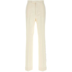 GUCCI グッチ ホワイト White/Black Side band pants パンツ レディース 秋冬2023 751329ZANSG9037 【関税・送料無料】【ラッピング無料】 ju