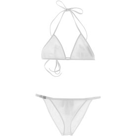 【本日5の付く日ポイント4倍!!】 GUCCI グッチ ホワイト White Logo bikini スイムウェア レディース 秋冬2023 743008XHAHD9210 【関税・送料無料】【ラッピング無料】 ju