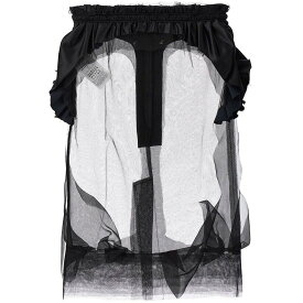 MAISON MARGIELA メゾン マルジェラ ブラック Black Satin ruche tulle skirt スカート レディース 秋冬2023 S29ME0003S49543900 【関税・送料無料】【ラッピング無料】 ju