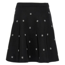 GIVENCHY ジバンシィ ホワイト White/Black All over logo skirt スカート レディース 秋冬2023 BW40R04ZH3001 【関税・送料無料】【ラッピング無料】 ju