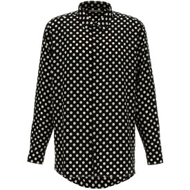 【本日5の付く日ポイント4倍!!】 SAINT LAURENT PARIS イヴ サンローラン ホワイト White/Black Polka dot shirt シャツ メンズ 秋冬2023 646850Y6G751095 【関税・送料無料】【ラッピング無料】 ju