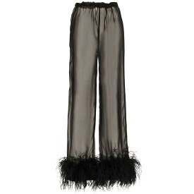 OSEREE オスレー ブラック Black Feather silk pants パンツ レディース 春夏2023 OFP121BLACK 【関税・送料無料】【ラッピング無料】 ju