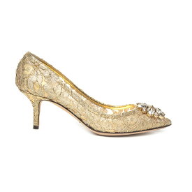 DOLCE&GABBANA ドルチェ&ガッバーナ ゴールド Gold 'Bellucci' lace pumps パンプス レディース 春夏2024 CD0066AE63780997 【関税・送料無料】【ラッピング無料】 ju