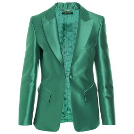 ALBERTA FERRETTI アルベルタ フェレッティ グリーン Green Single breast satin blazer jacket ジャケット レディース 春夏2023 V051316200382 【関税・送料無料】【ラッピング無料】 ju