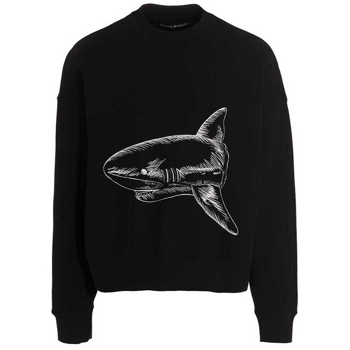 PALM ANGELS パーム エンジェルス White Black 'Slipt Shark' sweatshirt トレーナー メンズ 春夏2023 PMBA026S23FLE00610031003  ju