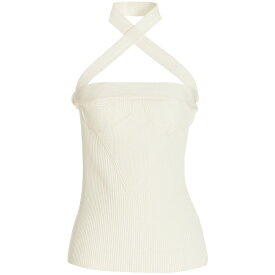 PROENZA SCHOULER プロエンザ スクーラー ホワイト White Asymmetric shoulder knit top トップス レディース 春夏2023 R2327052102 【関税・送料無料】【ラッピング無料】 ju