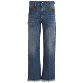 FENDI フェンディ ブルー Light Blue Leather detail jeans デニム メンズ 春夏2023 FLP317AN4WF0QG0 【関税・送料無料】【ラッピング無料】 ju