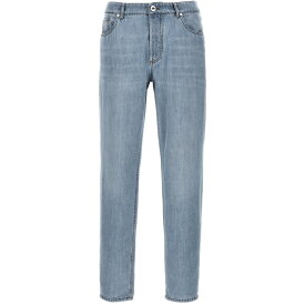 BRUNELLO CUCINELLI ブルネロ クチネリ ブルー Light Blue Logo embroidery jeans デニム メンズ 秋冬2023 M0Z37D3210C1469 【関税・送料無料】【ラッピング無料】 ju