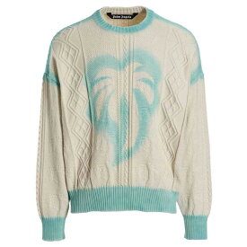 PALM ANGELS パーム エンジェルス ホワイト White 'Sprayed Palm Fishermans' sweater ニットウェア メンズ 春夏2023 PMHE007S23KNI00403400340 【関税・送料無料】【ラッピング無料】 ju