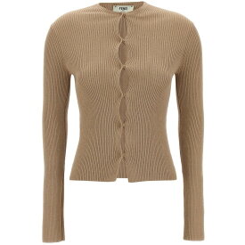 FENDI フェンディ ベージュ Beige Ribbed cardigan ニットウェア レディース 春夏2023 FZC963ANJBF1KE0 【関税・送料無料】【ラッピング無料】 ju