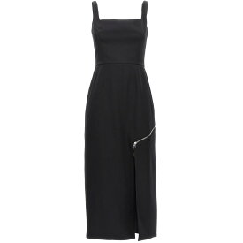 ALEXANDER MCQUEEN アレキサンダー マックイーン ブラック Black Zip wool midi dress ドレス レディース 秋冬2023 757633QJAAC1000 【関税・送料無料】【ラッピング無料】 ju