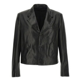 【楽天スーパーSALE!!200000円以上5000円OFFクーポン対象】 FERRAGAMO フェラガモ ブラック Black Leather blazer jacket ジャケット メンズ 春夏2023 0761349NERO 【関税・送料無料】【ラッピング無料】 ju