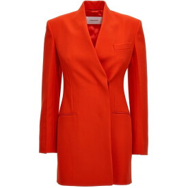 FERRAGAMO フェラガモ レッド Red Lapel-free single breast blazer jacket ジャケット レディース 春夏2023 0761141RED 【関税・送料無料】【ラッピング無料】 ju