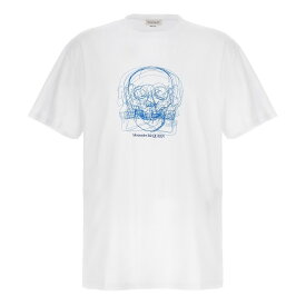 ALEXANDER MCQUEEN アレキサンダー マックイーン ホワイト White Printed T-shirt Tシャツ メンズ 秋冬2023 750672QVZ180900 【関税・送料無料】【ラッピング無料】 ju