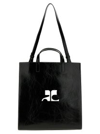 COURREGES クレージュ ブラック Black 'Heritage Naplack' shopping bag トートバッグ レディース 春夏2024 124GSA087CR00449999 【関税・送料無料】【ラッピング無料】 ju