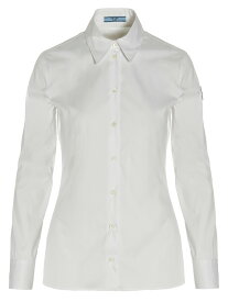 【本日5の付く日ポイント4倍!!】 PRADA プラダ ホワイト White Poplin logo shirt シャツ レディース 春夏2023 P442G12VCF0009 【関税・送料無料】【ラッピング無料】 ju