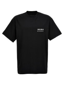 GIVENCHY ジバンシィ ホワイト White/Black Logo print T-shirt Tシャツ メンズ 春夏2024 BM71JA3YJ5001 【関税・送料無料】【ラッピング無料】 ju