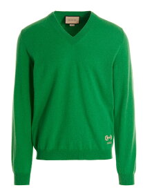 GUCCI グッチ グリーン Green Logo embroidery sweater ニットウェア メンズ 春夏2023 729489XKC0M3001 【関税・送料無料】【ラッピング無料】 ju