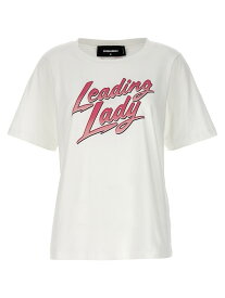 DSQUARED2 ディースクエアード ホワイト White 'Leading lady' T-shirt Tシャツ レディース 春夏2024 S72GD0516S24668100 【関税・送料無料】【ラッピング無料】 ju