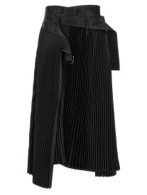 JUNYA WATANABE COMME DES GARCONS ジュンヤ ワタナベ コム デ ギャルソン ブラック Black Pleated midi skirt スカート レディース 春夏2024 JMS007S241 【関税・送料無料】【ラッピング無料】 ju