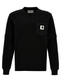 SACAI サカイ ブラック Black T-shirt Sacai x Carhartt WIP Tシャツ メンズ 春夏2024 240726S001 【関税・送料無料】【ラッピング無料】 ju