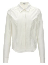 【楽天スーパーSALE!!100000円以上4000円OFFクーポン対象】 LOEWE ロエベ ホワイト White Pleated plastron shirt シャツ レディース 春夏2024 S540Y05X942090 【関税・送料無料】【ラッピング無料】 ju