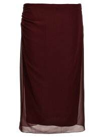 PRADA プラダ レッド Bordeaux Georgette skirt スカート レディース 春夏2024 P192JGOOO14XAF0007 【関税・送料無料】【ラッピング無料】 ju