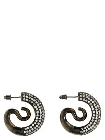 PANCONESI シルバー Silver 'Crystal Serpent Hoops' earrings ジュエリー レディース 春夏2024 S24EA028PGUNMETAL 【関税・送料無料】【ラッピング無料】 ju