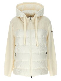 MONCLER モンクレール ホワイト White Two-material cardigan ジャケット レディース 春夏2024 9B00010M1241034 【関税・送料無料】【ラッピング無料】 ju