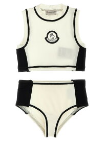 MONCLER モンクレール ホワイト White/Black Logo print bikini スイムウェア ガールズ 春夏2024 2C0001689A04P90 【関税・送料無料】【ラッピング無料】 ju