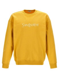 【本日5の付く日ポイント4倍!!】 SAINT LAURENT PARIS イヴ サンローラン イエロー Yellow Logo embroidery sweatshirt トレーナー メンズ 春夏2024 782051Y36ZO7290 【関税・送料無料】【ラッピング無料】 ju