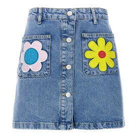 MO5CH1NO JEANS モスキーノ ジーンズ ブルー Light Blue Floral embroidery skirt スカート レディース 春夏2024 A010332361295 【関税・送料無料】【ラッピング無料】 ju