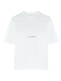 SAINT LAURENT PARIS イヴ サンローラン ホワイト White 'Saint Laurent Rive gauche' T-shirt Tシャツ レディース 秋冬2023 460876YB2DQ9000 【関税・送料無料】【ラッピング無料】 ju