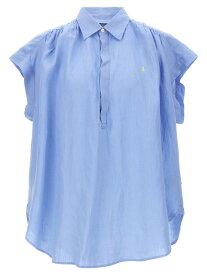 【本日5の付く日ポイント4倍!!】 POLO RALPH LAUREN ラルフローレン ブルー Light Blue Logo embroidery blouse シャツ レディース 春夏2024 211935131003 【関税・送料無料】【ラッピング無料】 ju