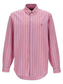POLO RALPH LAUREN ポロ ラルフ ローレン ピンク Pink Logo embroidery striped shirt シャツ メンズ 春夏2024 710937997004 【関税・送料無料】【ラッピング無料】 ju