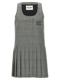 MIU MIU ミュウ ミュウ グレー Gray Prince of Wales dress ドレス レディース 春夏2024 MF5269SOOO14HVF0013 【関税・送料無料】【ラッピング無料】 ju