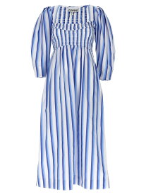 GANNI ガニー マルチカラー Multicolor Striped smock stitch dress ドレス レディース 春夏2024 F9125695 【関税・送料無料】【ラッピング無料】 ju