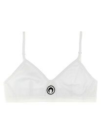 【本日5の付く日ポイント4倍!!】 MARINE SERRE マリーンセル ホワイト White Bra with embroidered logo アンダーウェア レディース 春夏2024 WUW024WH10 【関税・送料無料】【ラッピング無料】 ju