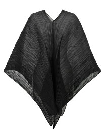 【本日5の付く日ポイント4倍!!】 PLEATS PLEASE ISSEY MIYAKE ブラック Black 'Basic Madame-T' stole トップス レディース 春夏2024 PP46AD11115 【関税・送料無料】【ラッピング無料】 ju