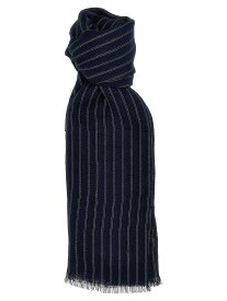 【本日5の付く日ポイント4倍!!】 BRUNELLO CUCINELLI ブルネロクチネリ ブルー Blue Lurex stripes scarf ファッション小物 レディース 春夏2024 MSCDAGL37CKO25 【関税・送料無料】【ラッピング無料】 ju