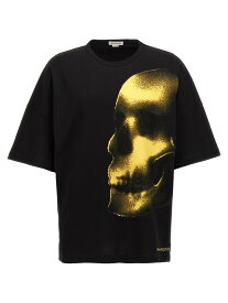 【5のつく日は全商品ポイント4倍】 ALEXANDER MCQUEEN アレキサンダー マックイーン ブラック Black Printed T-shirt Tシャツ メンズ 春夏2024 776341QTAAM0510 【関税・送料無料】【ラッピング無料】 ju