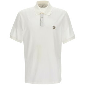 BRUNELLO CUCINELLI ブルネロ クチネリ ホワイト White Logo print polo shirt トップス メンズ 春夏2024 ME8548765CUL47 【関税・送料無料】【ラッピング無料】 ju