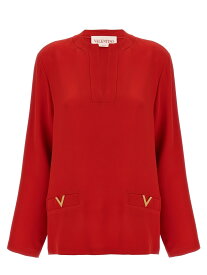 VALENTINO GARAVANI ヴァレンティノ ガラヴァーニ レッド Red Valentino 'V Gold' blouse シャツ レディース 秋冬2024 5B3AB6K01MM157 【関税・送料無料】【ラッピング無料】 ju