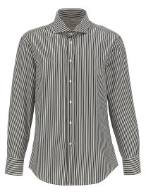 【15,000円以上ご購入で1,000円OFF！】 BRUNELLO CUCINELLI ブルネロ クチネリ ホワイト White/Black Striped shirt シャツ メンズ 春夏2024 MB6791718C279 【関税・送料無料】【ラッピング無料】 ju