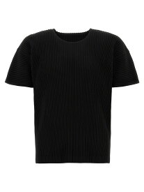 HOMME PLISSE' ISSEY MIYAKE ブラック Black Pleated T-shirt Tシャツ メンズ 春夏2024 HP47JK42015 【関税・送料無料】【ラッピング無料】 ju