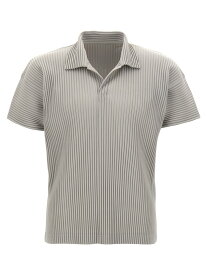 HOMME PLISSE' ISSEY MIYAKE グレー Gray Pleated polo shirt トップス メンズ 春夏2024 HP47JM43011 【関税・送料無料】【ラッピング無料】 ju