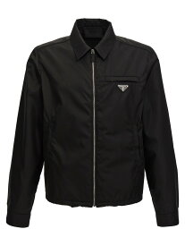 PRADA プラダ ブラック Black Re-Nylon logo jacket ジャケット メンズ 秋冬2024 SGB684S2111WQ8F0002 【関税・送料無料】【ラッピング無料】 ju