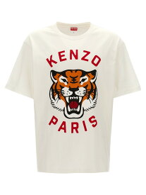 【毎月1日はエントリーでポイント3倍！】 KENZO ケンゾー ホワイト White 'Kenzo Lucky Tiger' T-shirt Tシャツ メンズ 秋冬2024 FE68TS0094SG02 【関税・送料無料】【ラッピング無料】 ju