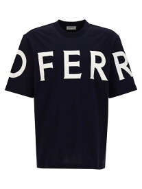 【楽天スーパーSALE!!50000円以上3000円OFFクーポン対象】 FERRAGAMO フェラガモ ブルー Blue Logo t-shirt Tシャツ メンズ 秋冬2024 771855NEWNAVY 【関税・送料無料】【ラッピング無料】 ju